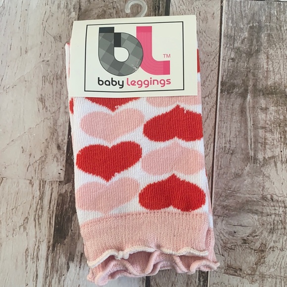 NWT- Heart Print Baby Leggings - Picture 2 of 2